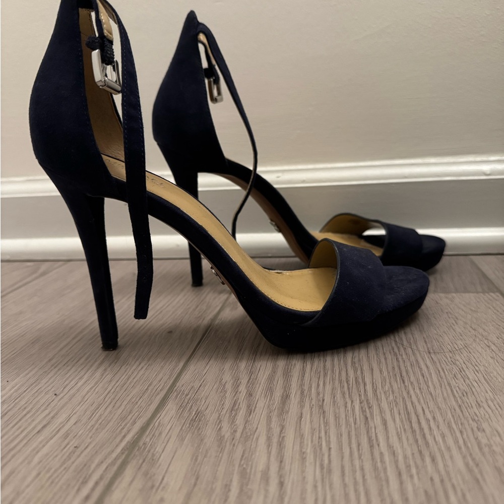 Michael Kors Blue Stiletto 4” Heels with Ankle Strap